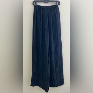 NWT OGL Summer Classic Striped Wide Leg Pants with Pockets - Off Black Stripe